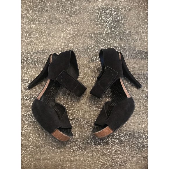 Pedro Garcia peony ankle strap suede Heels - Picture 5 of 10